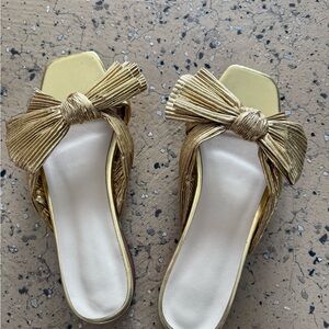 Chic Gold Bow Sandals for Women